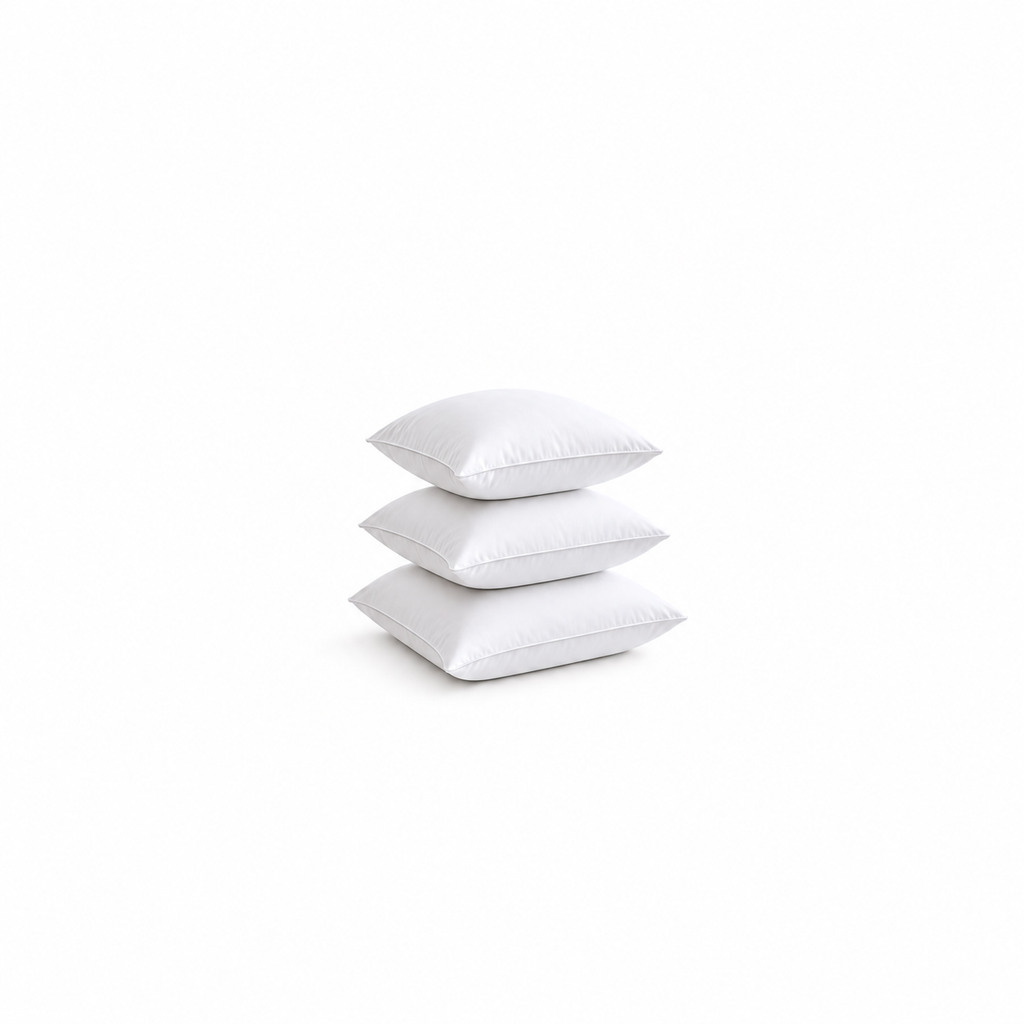 Oreillers en plumes d'oie et fibres polyester
