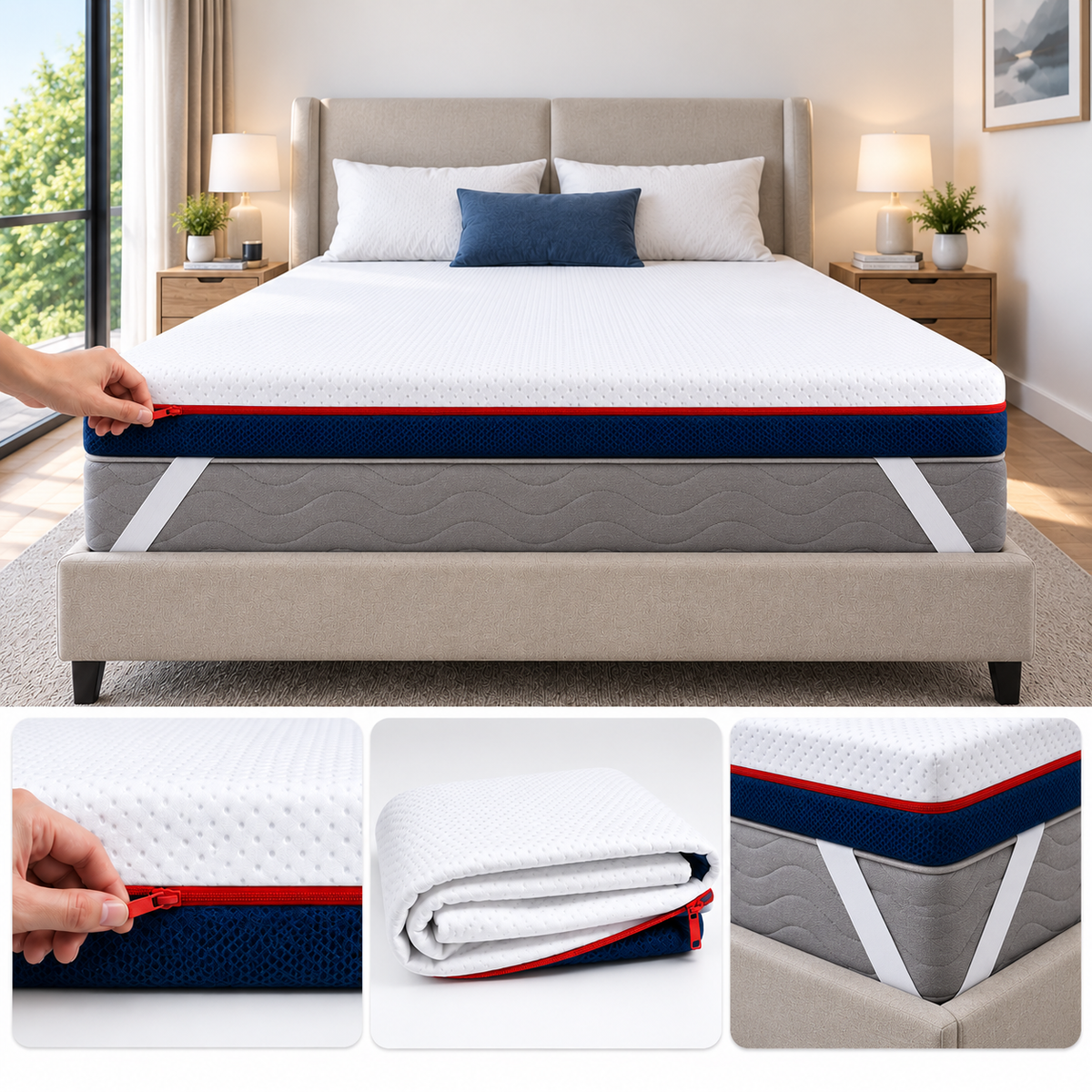 Surmatelas mousse à mémoire de forme 10 cm
